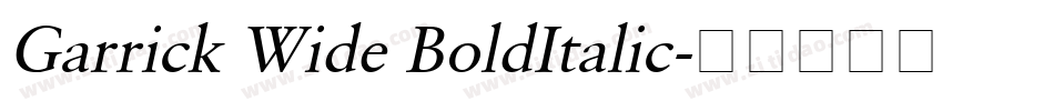 Garrick Wide BoldItalic字体转换